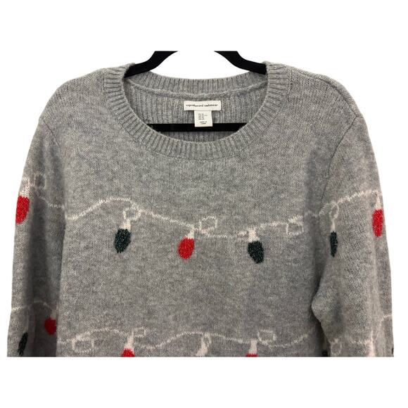 Cupcakes and Cashmere Holiday Pullover Sweater  XL Christmas Bulb Design Soft - Picture 3 of 9